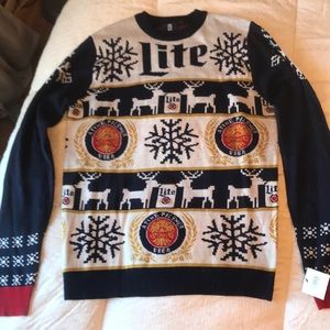 Christmas sweater Miller lite new never worn